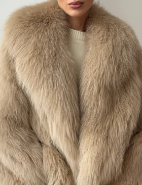 Шуба из лисы в росшив
