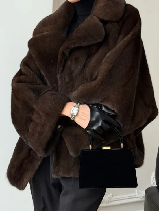 Короткая шуба из натурального меха норки