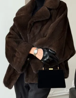 Короткая шуба из натурального меха норки