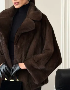 Короткая шуба из натурального меха норки