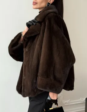 Короткая шуба из натурального меха норки