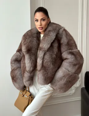 Короткая шуба из финского песца