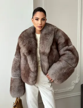 Короткая шуба из финского песца