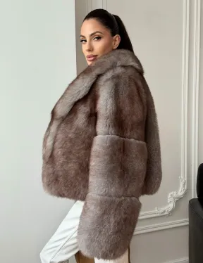 Короткая шуба из финского песца