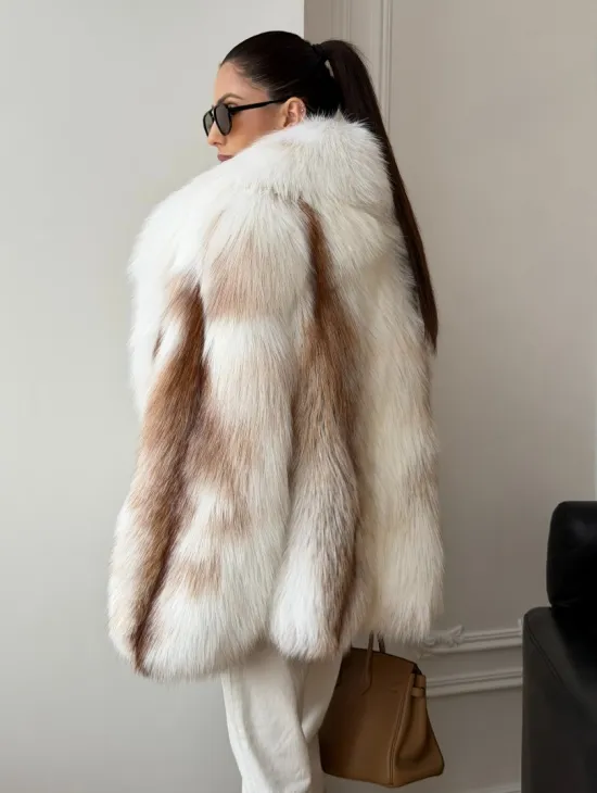 Шуба из меха Marble fox PREMIUM COLLECTION