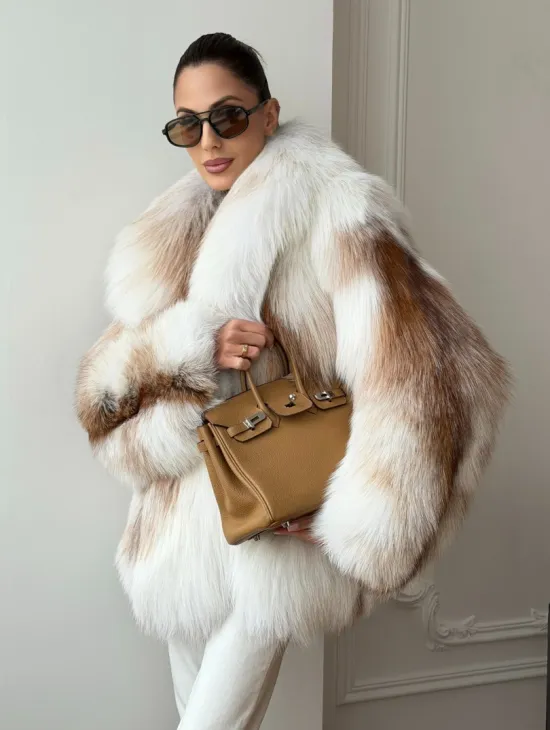 Шуба из меха Marble fox PREMIUM COLLECTION