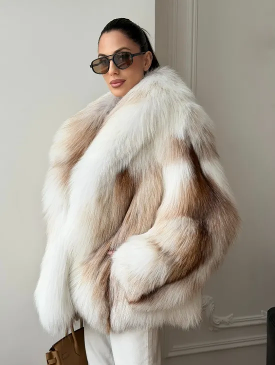 Шуба из меха Marble fox PREMIUM COLLECTION