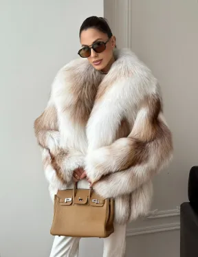 Шуба из меха Marble fox PREMIUM COLLECTION