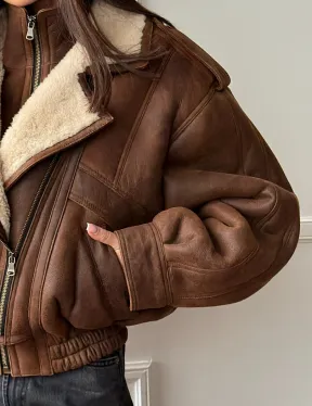 Молодежная куртка - дубленка из овчины