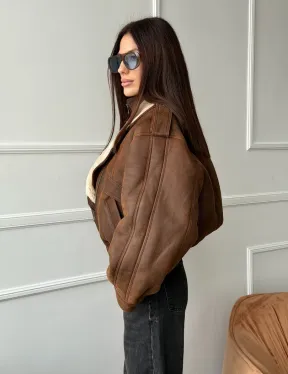 Молодежная куртка - дубленка из овчины