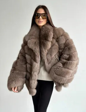 Шуба из меха финского песца