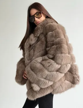 Шуба из меха финского песца