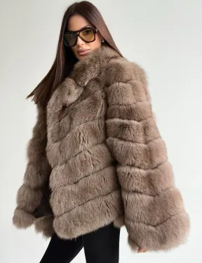 Шуба из меха финского песца