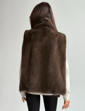 Женская меховая манишка - мех норка