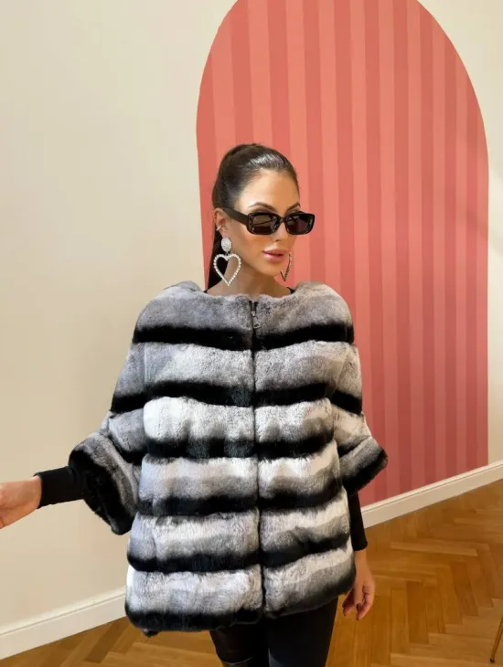 Куртка из меха орилаг под шиншиллу