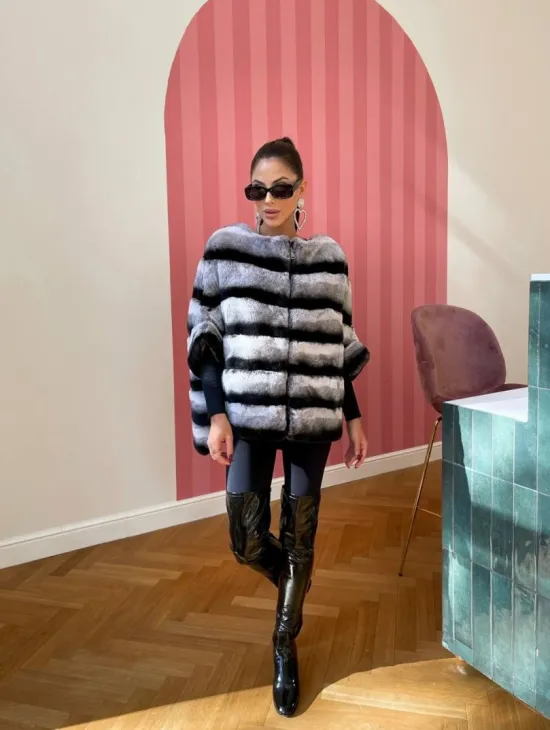 Куртка из меха орилаг под шиншиллу