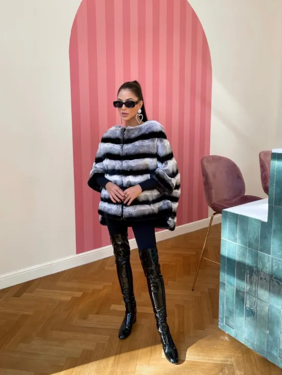 Куртка из меха орилаг под шиншиллу