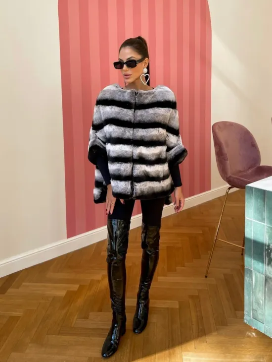 Куртка из меха орилаг под шиншиллу