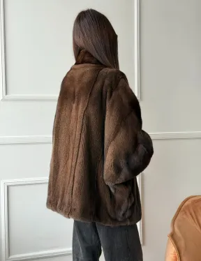 Модный норковый жакет из аукционного меха SAGA FURS