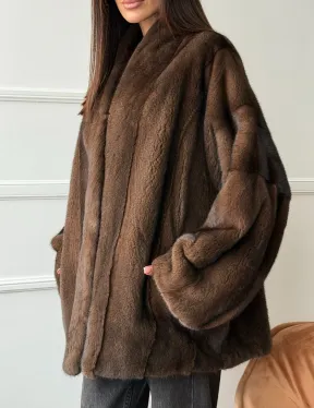 Модный норковый жакет из аукционного меха SAGA FURS