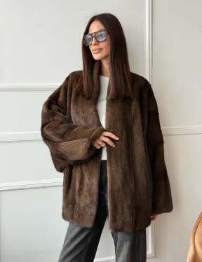 Модный норковый жакет из аукционного меха SAGA FURS