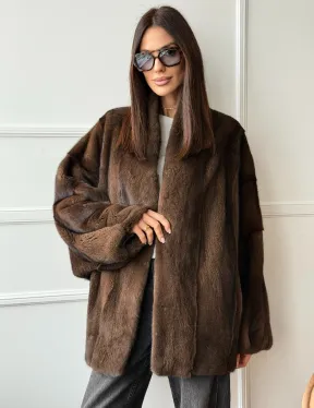 Модный норковый жакет из аукционного меха SAGA FURS