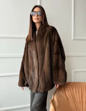 Модный норковый жакет из аукционного меха SAGA FURS