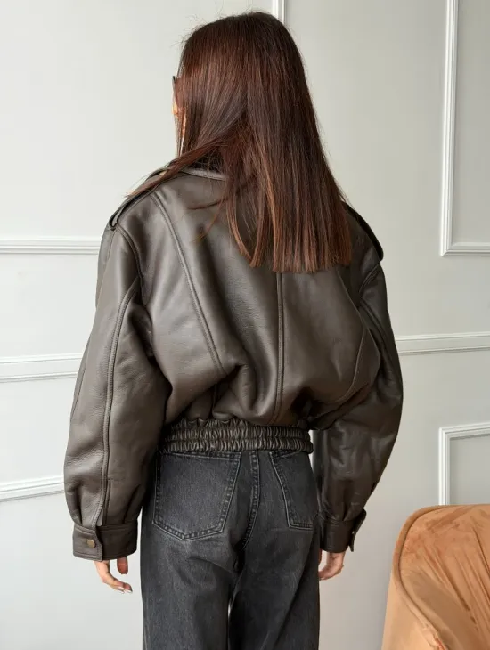 Стильная куртка - дубленка из овчины