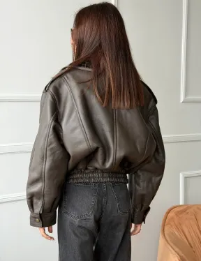 Стильная куртка - дубленка из овчины