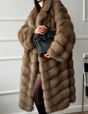 Шуба из куницы - английский воротник