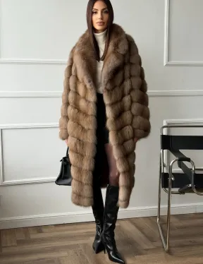 Шуба из куницы - английский воротник