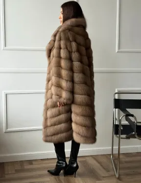 Шуба из куницы - английский воротник