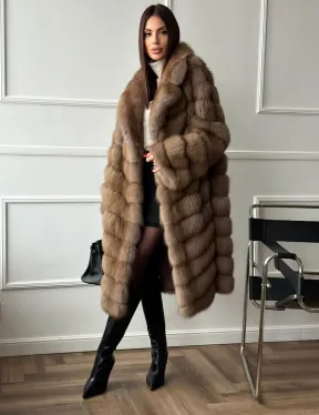 Шуба из куницы - английский воротник