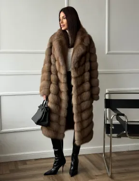 Шуба из куницы - английский воротник