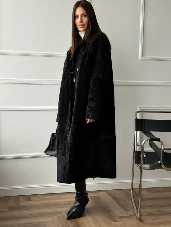 Дубленка из натуральной овчины астраган