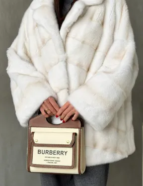 Полушубок норковый в цвете паломино