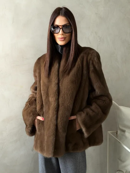 Шуба женская из меха норки