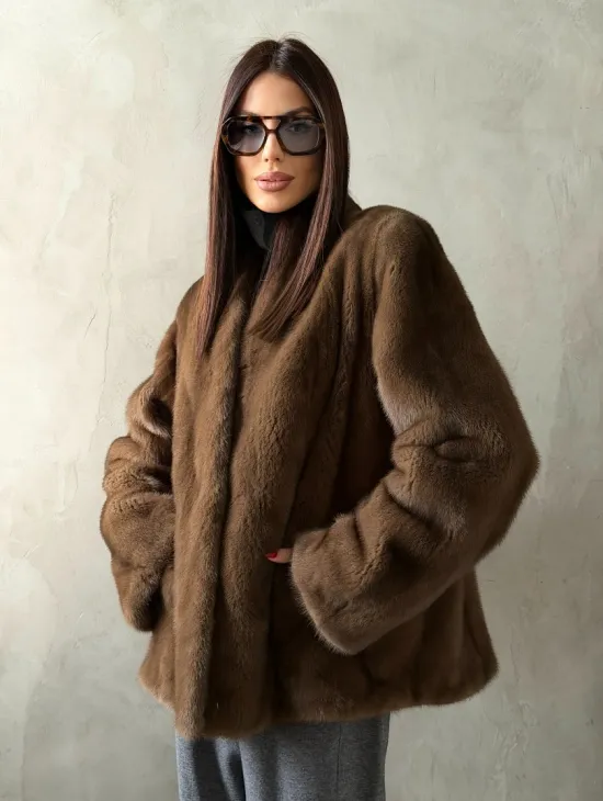 Шуба женская из меха норки