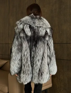 Женская шуба из чернобурки