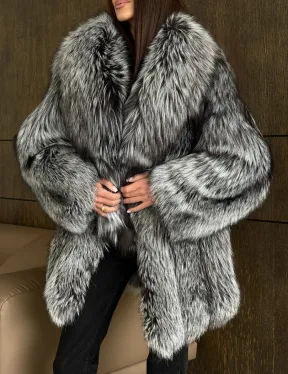 Женская шуба из чернобурки