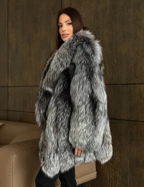 Женская шуба из чернобурки