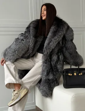 Шикарная шуба из чернобурки