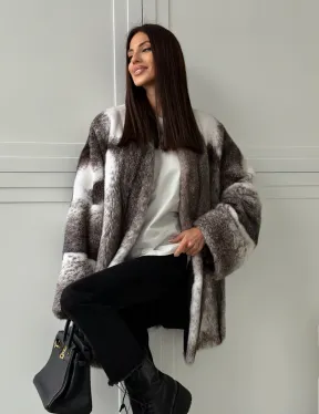 Натуральная шуба из норки крестовки Premium