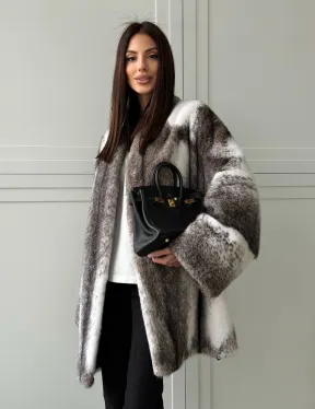 Натуральная шуба из норки крестовки Premium