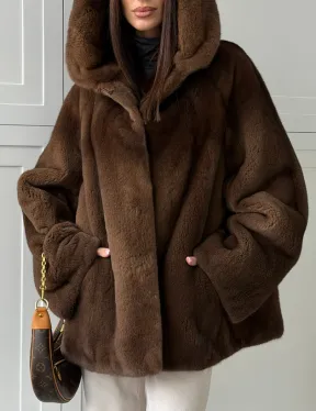 Автоледи с капюшоном из норки KOPENHAGEN FUR