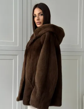 Автоледи с капюшоном из норки KOPENHAGEN FUR