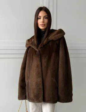 Автоледи с капюшоном из норки KOPENHAGEN FUR