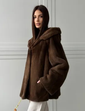 Автоледи с капюшоном из норки KOPENHAGEN FUR