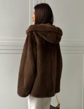 Автоледи с капюшоном из норки KOPENHAGEN FUR