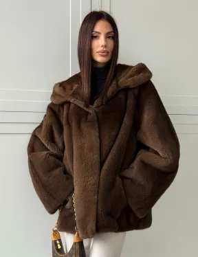 Автоледи с капюшоном из норки KOPENHAGEN FUR